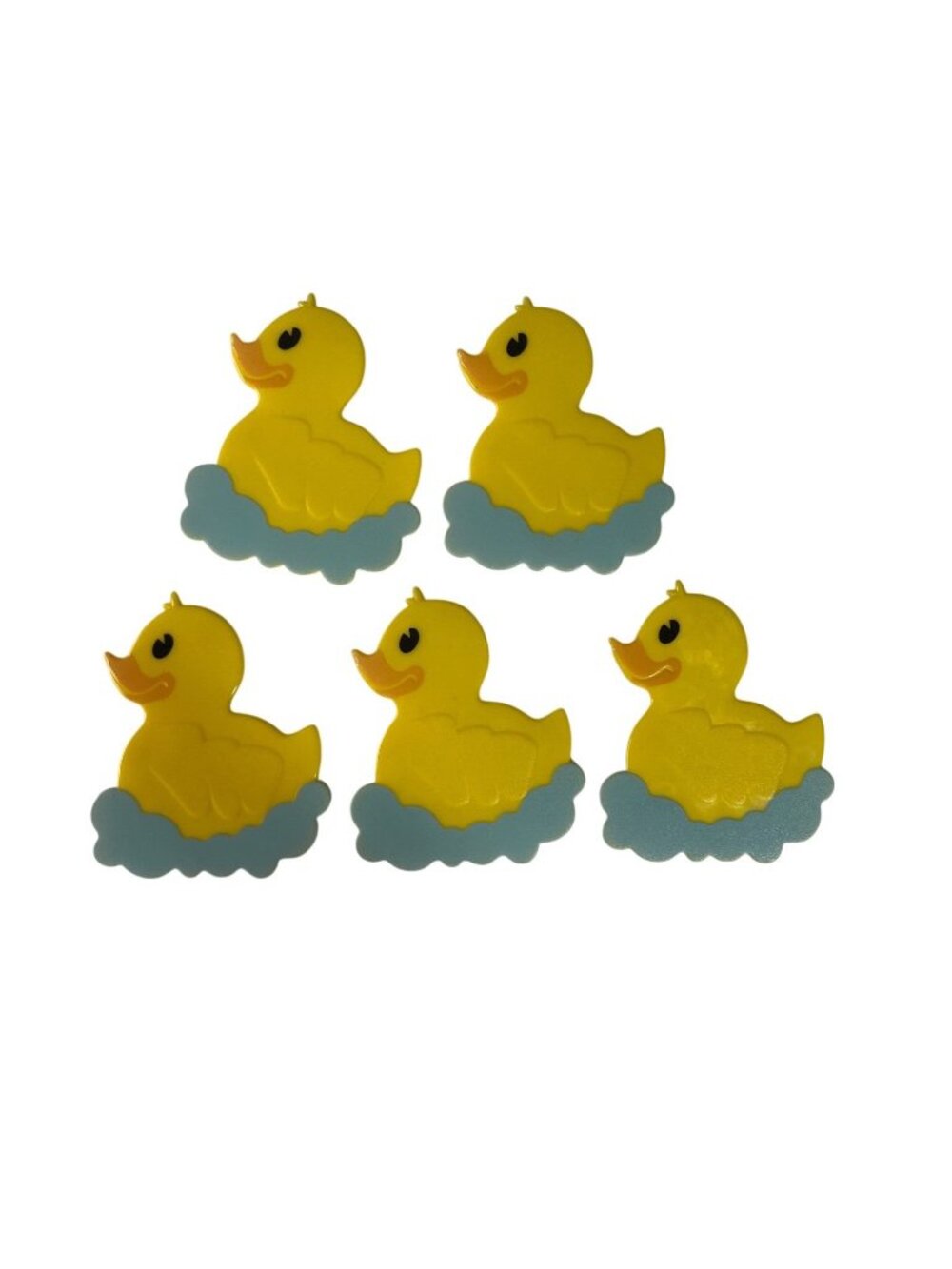 Set Of 5 Yellow Duck Bath Tub Grips For Kids Non-Slip Adhesive Safety Stickers